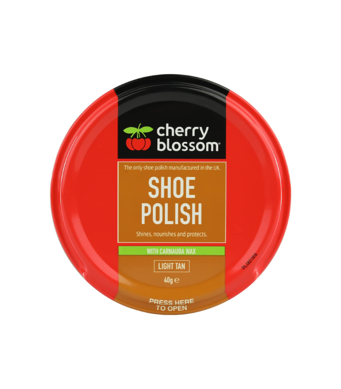 Cherry Blossom Shoe Polish Light Tan 40g - Global Brand Supplies